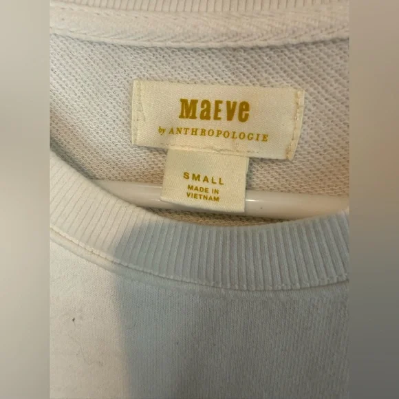 Anthropologie Maeve Crew Letter Sweatshirt - Picture 6 of 11